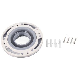 Toilet Flange Silicone and ABS Gray Universal Toilet Flange Replacement for 4in 5in Special 3in Waste Pipe