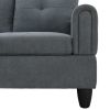 Dark Grey Flannel Living Room Sofa