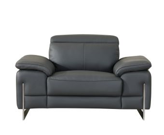 Global United Top Grain Italian Leather Chair