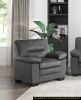 Modern Sleek Design Living Room Furniture 1pc Chair Dark Gray Fabric Upholstered Comfortable Plush Seating