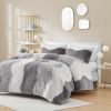 Ombre Shaggy Faux Fur Comforter Set