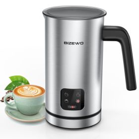 Milk Frother and Steamer, Electric Milk Warmer with Touch Screen, BIZEWO 4 IN 1 Automatic Stainless Steel Steamer for Coffee , Latte, Hot Chocolates