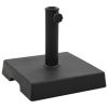 Parasol Base Square Polyresin 17.6 lb Black