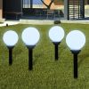 Outdoor Pathway Lamps 4 pcs LED 5.9" with Ground Spike