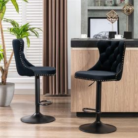 Furniture,Swivel Velvet Barstools Adjusatble Seat Height from 25-33 Inch,17.7 inch base