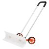 VEVOR Snow Shovel with Wheels, 37 inch Snow Shovel for Driveway, ABS Snow Shovel Pusher for Snow Removal