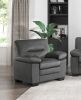 Modern Sleek Design Living Room Furniture 1pc Chair Dark Gray Fabric Upholstered Comfortable Plush Seating