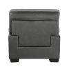 Modern Sleek Design Living Room Furniture 1pc Chair Dark Gray Fabric Upholstered Comfortable Plush Seating