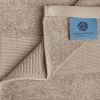 4 Pack Resort Collection Soft Bath Towels | 28x55 in Luxury Hotel Plush Absorbent Cotton Bath Towel Large Taupe Color