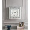 ACME Sonia Wall Clock in Mirrored & Faux Agate 97047