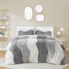 Ombre Shaggy Faux Fur Comforter Set