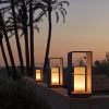 Solar powered Rectangular Path Lights, Waterproof Outdoor Garden Floor Lamp, Minimalist Outdoor LED Lanscape Lights