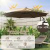 10 Feet Patio Offset Umbrella with 112 Solar-Powered LED Lights