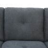 Dark Grey Flannel Living Room Sofa