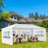 10'X20' Outdoor Party Tent with 4 Removable Sidewalls; Waterproof Canopy Patio Wedding Gazebo; White(Same as this CIN:D0102HGAIAG)