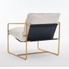 2 Sets 1 Case, Upholstered Hanging Armchair with Arm PocketsMetal frame, gold-plated craftsmanship