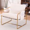 2 Sets 1 Case, Upholstered Hanging Armchair with Arm PocketsMetal frame, gold-plated craftsmanship