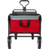 VEVOR Wagon Cart, Collapsible Folding Cart with 176lbs Load, Outdoor Utility Garden Cart, Adjustable Handle