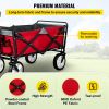 VEVOR Wagon Cart, Collapsible Folding Cart with 176lbs Load, Outdoor Utility Garden Cart, Adjustable Handle