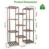 Multi-tier Wooden Plant Stand 11 Potted Flower Display Shelf Rack Vase Holder for Patio Balcony Garden