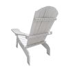 Outdoor or indoor Wood Adirondack chair with an hole to hold umbrella on the arm ,white