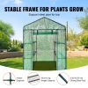 VEVOR Walk-in Green House, 4.6 x 4.6 x 6.6 ft , Greenhouse with Shelves, High Strength PE Cover with Zipper Door and Steel Frame, Assembly in Minutes