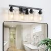 (Same as W1340P197620/L001010-B4) 4-Lights Farmhouse Vanity Lights Fixture Rustic Bathroom Light Fixture Bathroom Sconce (Without Bulbs)