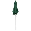 Parasol with LED Lights Green 78.7"x83.1" Aluminum