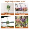 4Pcs 9.64In Diameter Hanging Planter with Drainage Holes Removable Self-Watering Tray Plastic Hanging Flower Plant Pots For Indoor Outdoor Herb Ivy Fe