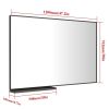 Modern Bathroom Mirror With Storage Shelf Rectangular Black Wall Mirrors for Bathroom Living Room Bedroom Hanging Mirror Aluminum Frame 48x30 Inch