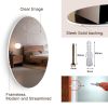 Frameless Beveled Wall Mounted Bathroom Mirror, HD Makeup Mirror, 25" Round Mirror