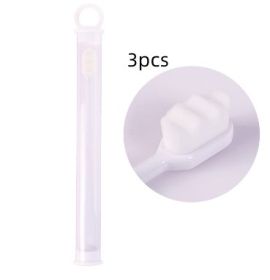 Ultra-fine Toothbrush Super Soft Bristle Deep Cleaning Brush Portable For Oral Care Tools Teeth Care Oral Cleaning Travel (Option: White3pcs)