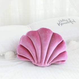 Simulation Shell Pillow Cushion Doll Nap Pillow (Option: Red wine-L)