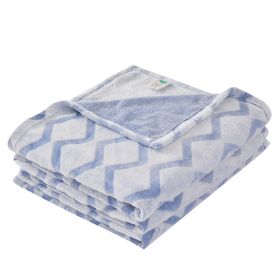 Krifey Flannel Fleece 3D Throw Blanket For Couch, Super Soft Cozy Blankets For Women, All Season Use (Option: Blue Wave-50a60)