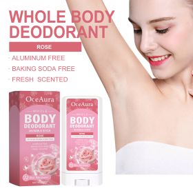 OceAura Whole Body Deodorant, Rose Fragrance Naturally Refreshing Lighten Underarm Odor Lasting Fragrance (Option: 3PCS)