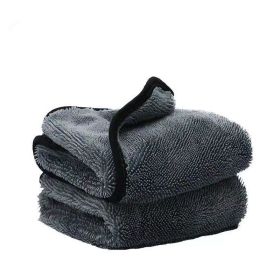 Towel Microfiber Car Beauty Car Towel Not Easy To Shed Hair Thickened Absorbent Seamless Car Cleaning Cloth (Option: Gray 600g ㎡-40X40CM)