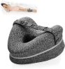 Leg Pillow Ergonomic Side Sleeping Pillows Memory Foam Knee Pillow with Strap for Side Sleeper