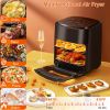 15.8QT Air Fryer Family Size 1400W Powerful Oilless Cooker Crisp Bake Grill Dehydrate Touch Screen Customized Temperature Time Visible Window