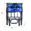 Outdoor Folding Wagon Garden ; Large Capacity Folding Wagon Garden Shopping Beach Cart ; Heavy Duty Foldable Cart; for Outdoor Activities; Beaches; Pa