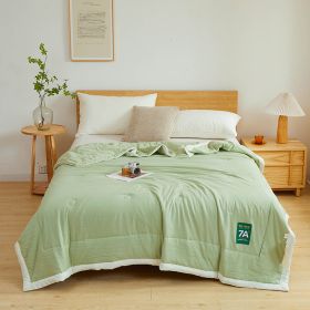 Antibacterial Raw Cotton Washable Summer Cool Quilt (Option: Matcha Green-120 X150cm Random Pattern)